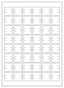 A4 sheet of security labels, 30 x 30 mm, 48 per sheet.