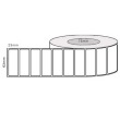 63 by 23 mm white label, 4,000 per roll, printed with a ribbon.