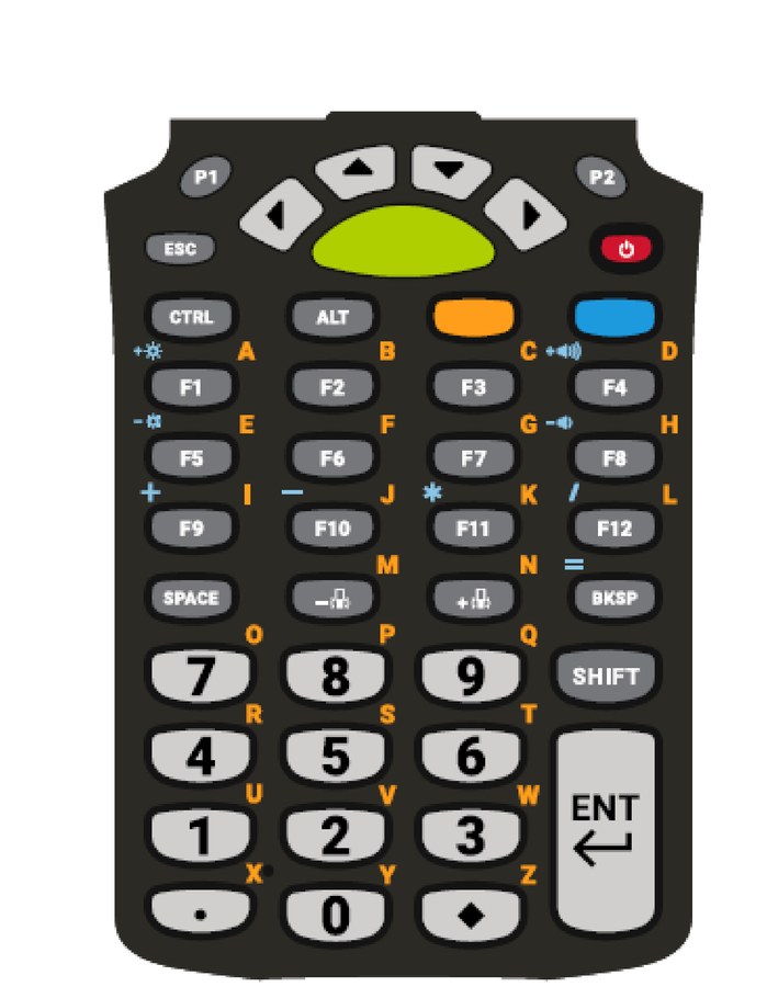 Zebra Keypad for MC93, 43 Key, Function-Numeric